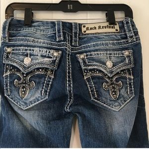 Rock Revival Womens 26 Jeans Abelina Boot Cut